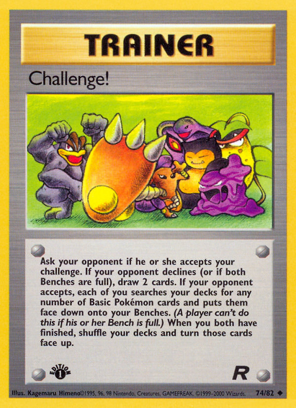 Challenge! (74/82) [Team Rocket 1st Edition] | I Want That Stuff Brandon