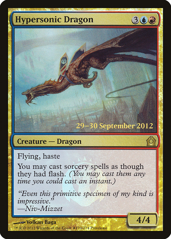 Hypersonic Dragon [Return to Ravnica Prerelease Promos] | I Want That Stuff Brandon