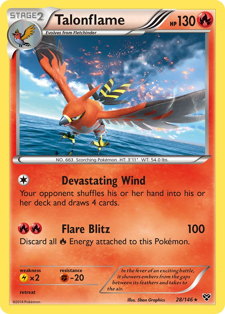 Talonflame (28/146) (Cosmos Holo) (Blister Exclusive) [XY: Base Set] | I Want That Stuff Brandon