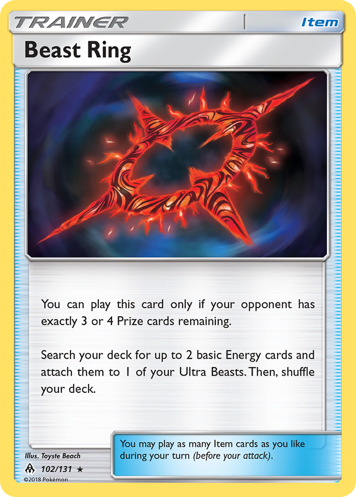 Beast Ring (102/131) [Sun & Moon: Forbidden Light] | I Want That Stuff Brandon