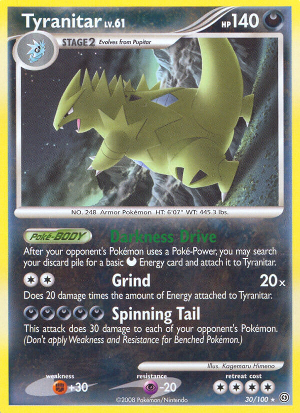 Tyranitar (30/100) (Theme Deck Exclusive) [Diamond & Pearl: Stormfront] | I Want That Stuff Brandon