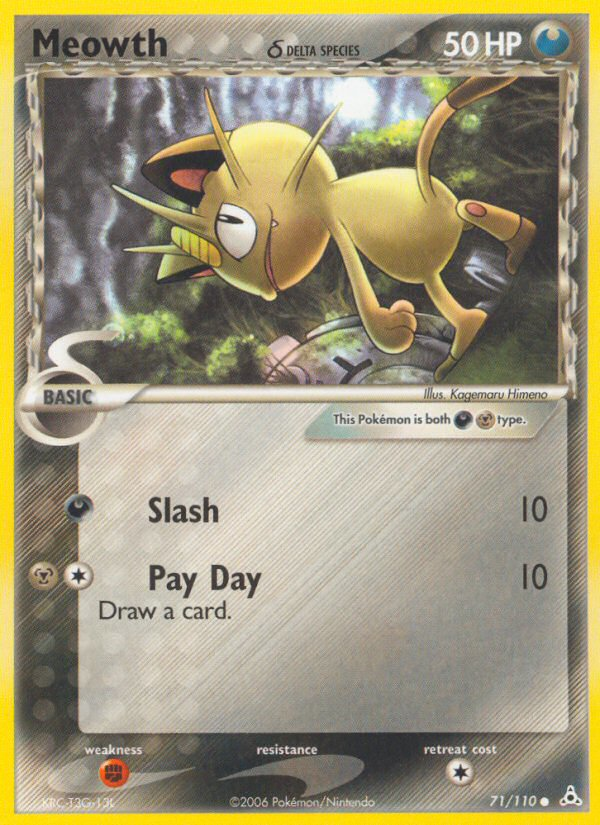 Meowth (71/110) (Delta Species) [EX: Holon Phantoms] | I Want That Stuff Brandon