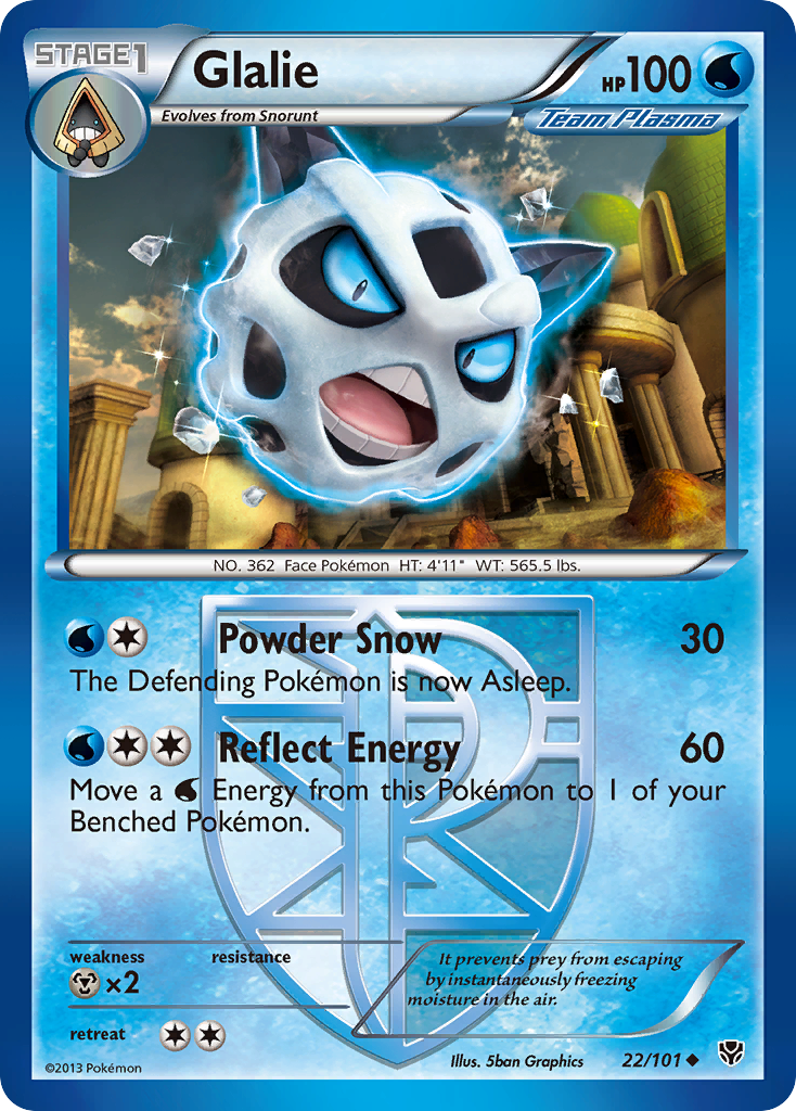 Glalie (22/101) [Black & White: Plasma Blast] | I Want That Stuff Brandon