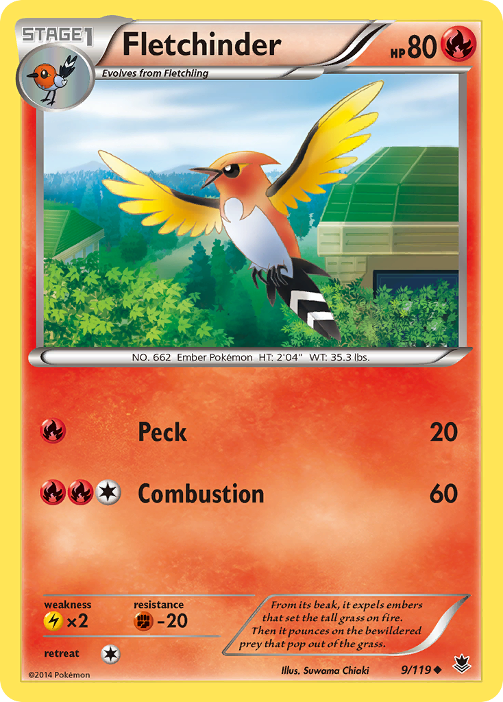 Fletchinder (9/119) [XY: Phantom Forces] | I Want That Stuff Brandon