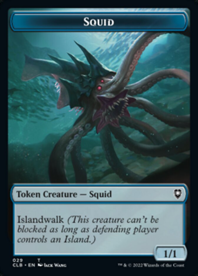 Squid // Copy Double-Sided Token [Commander Legends: Battle for Baldur's Gate Tokens] | I Want That Stuff Brandon