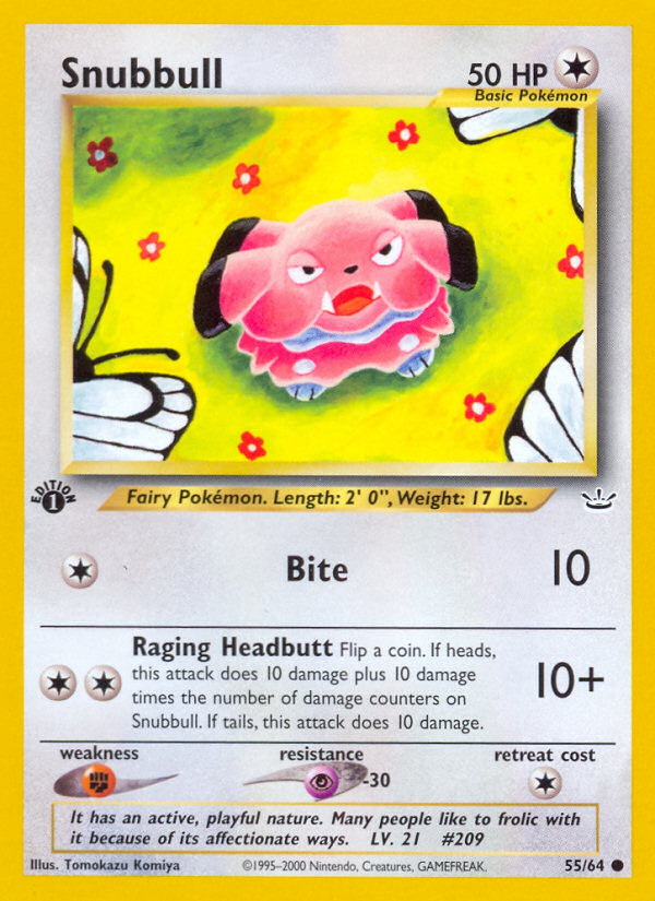 Snubbull (55/64) [Neo Revelation 1st Edition] | I Want That Stuff Brandon