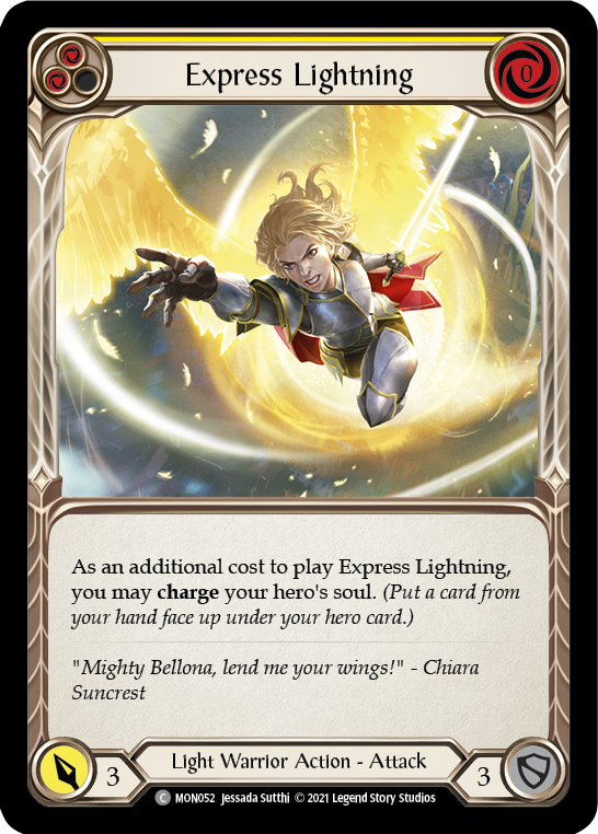 Express Lightning (Yellow) [MON052] 1st Edition Normal | I Want That Stuff Brandon