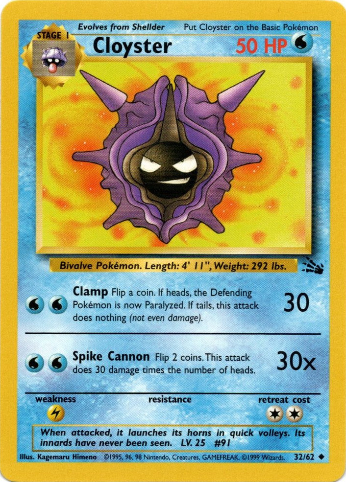 Cloyster (32/62) [Fossil Unlimited] | I Want That Stuff Brandon