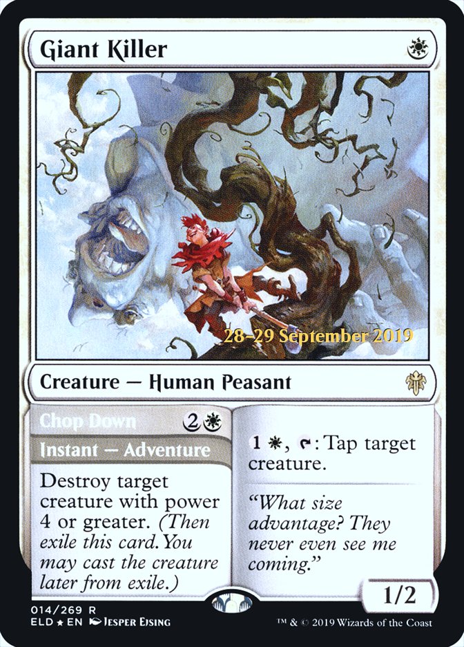 Giant Killer // Chop Down [Throne of Eldraine Prerelease Promos] | I Want That Stuff Brandon