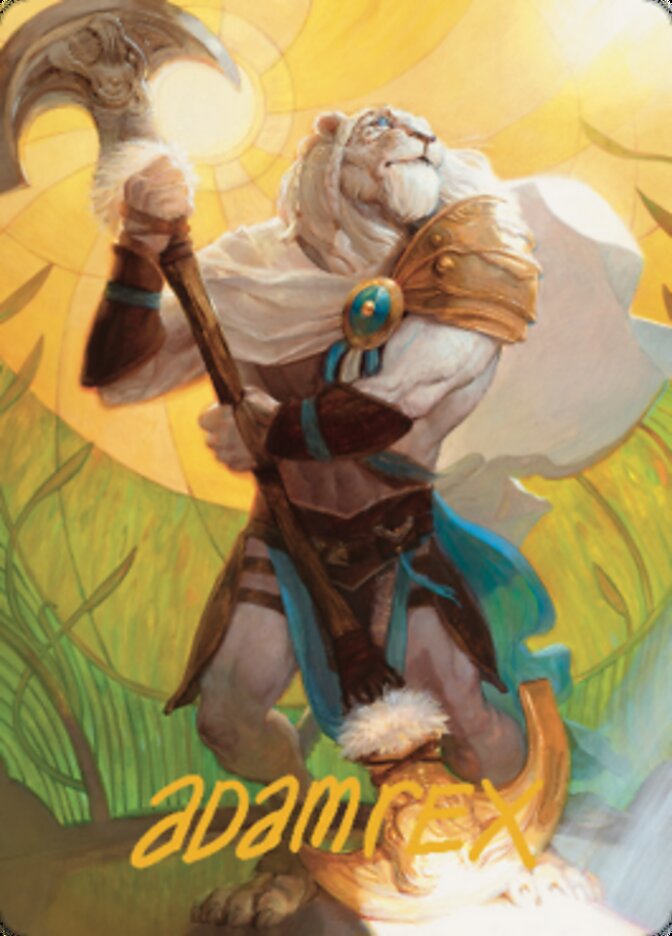 Ajani, Sleeper Agent Art Card (Gold-Stamped Signature) [Dominaria United Art Series] | I Want That Stuff Brandon