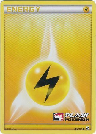 Lightning Energy (108/114) (Play Pokemon Promo) [Black & White: Base Set] | I Want That Stuff Brandon