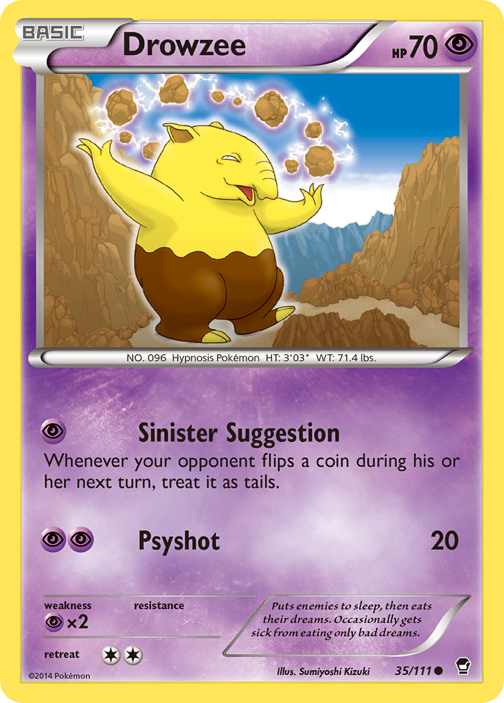 Drowzee (35/111) [XY: Furious Fists] | I Want That Stuff Brandon