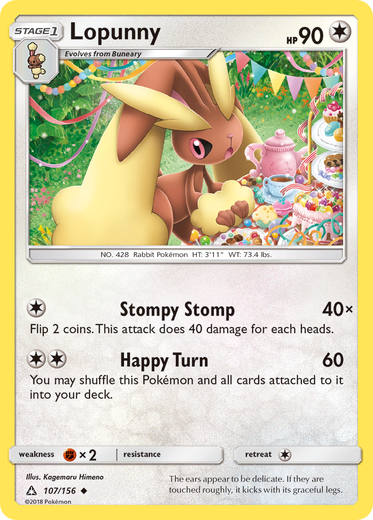 Lopunny (107/156) [Sun & Moon: Ultra Prism] | I Want That Stuff Brandon