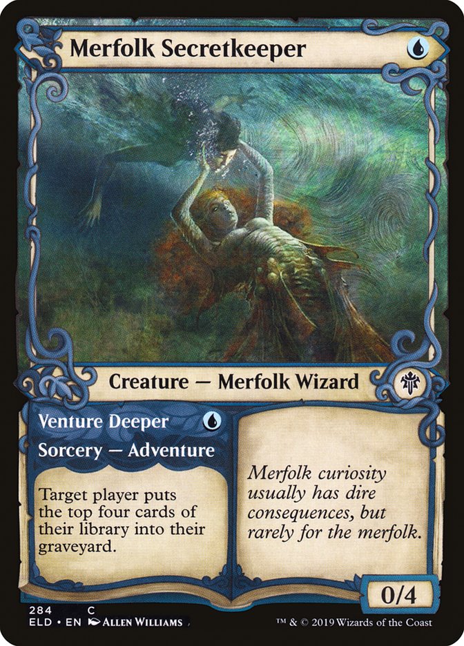 Merfolk Secretkeeper // Venture Deeper (Showcase) [Throne of Eldraine] | I Want That Stuff Brandon