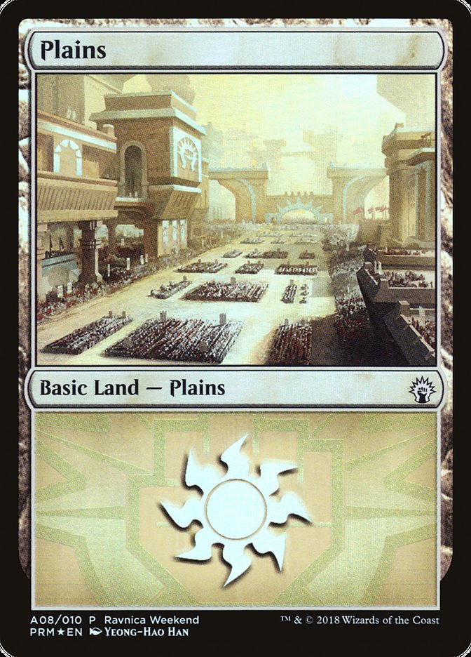 Plains (A08) [Ravnica Allegiance Ravnica Weekend] | I Want That Stuff Brandon