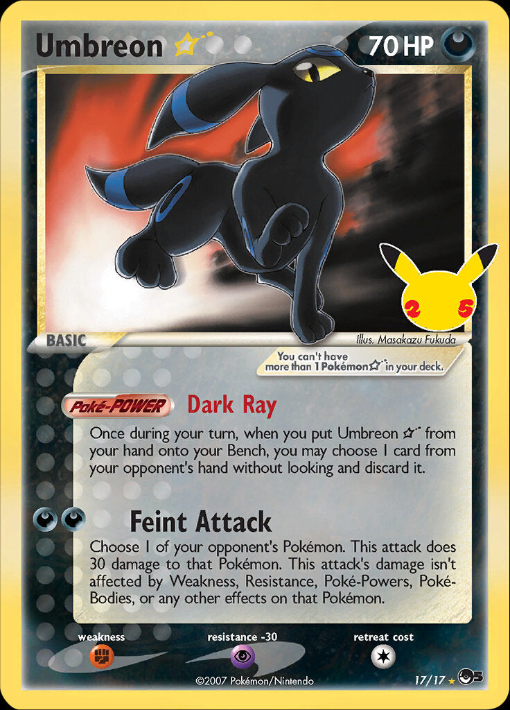 Umbreon (17/17) (Star) [Celebrations: 25th Anniversary - Classic Collection] | I Want That Stuff Brandon