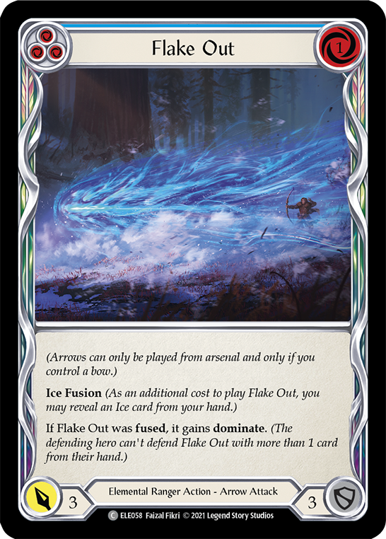 Flake Out (Blue) [ELE058] (Tales of Aria)  1st Edition Rainbow Foil | I Want That Stuff Brandon