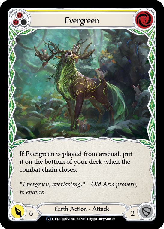 Evergreen (Yellow) [U-ELE120] Unlimited Rainbow Foil | I Want That Stuff Brandon