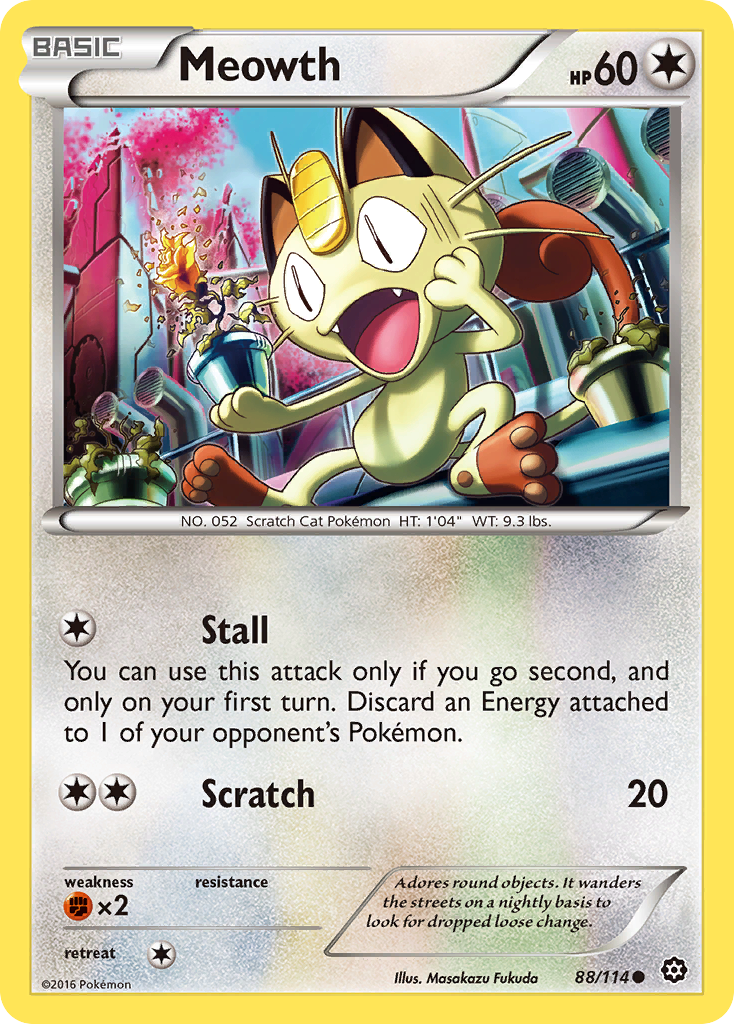 Meowth (88/114) [XY: Steam Siege] | I Want That Stuff Brandon