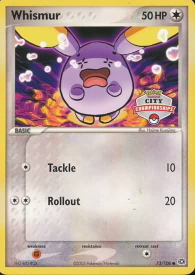 Whismur (73/106) (City Championship) [EX: Emerald] | I Want That Stuff Brandon