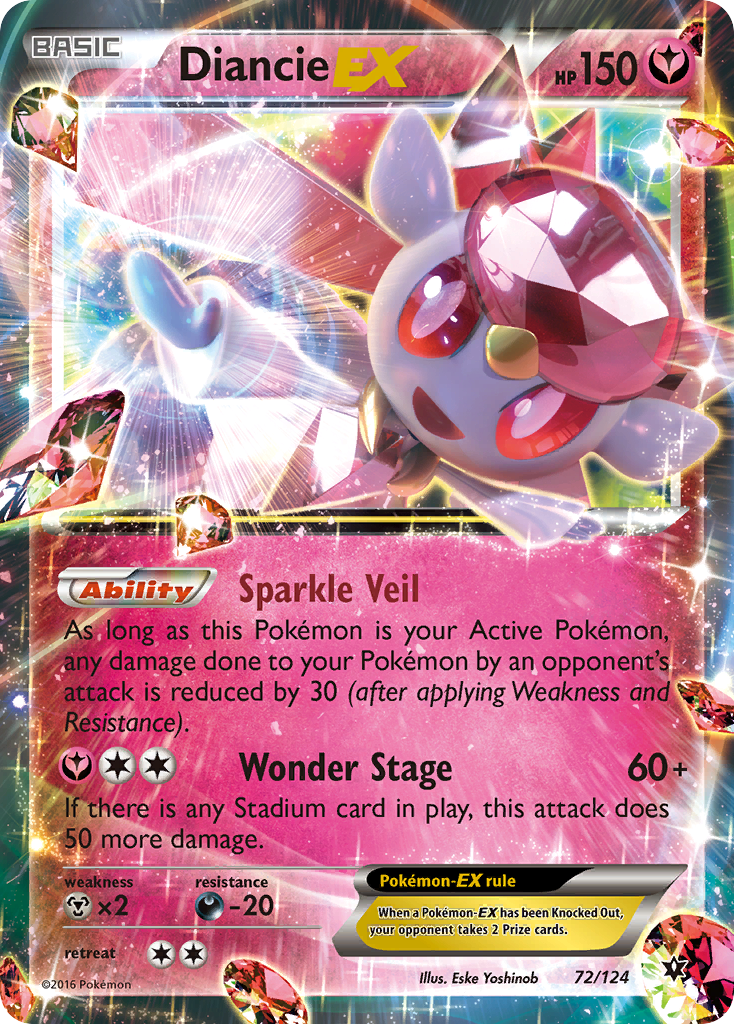 Diancie EX (72/124) [XY: Fates Collide] | I Want That Stuff Brandon