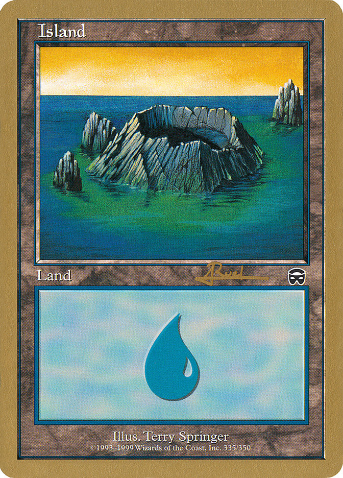 Island (335) (Antoine Ruel) [World Championship Decks 2001] | I Want That Stuff Brandon