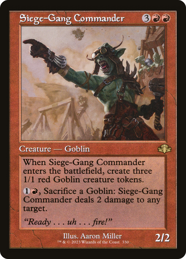 Siege-Gang Commander (Retro) [Dominaria Remastered] | I Want That Stuff Brandon