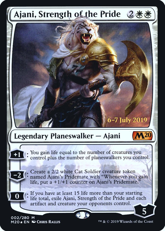 Ajani, Strength of the Pride [Core Set 2020 Prerelease Promos] | I Want That Stuff Brandon