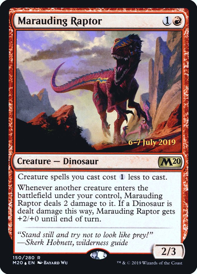 Marauding Raptor [Core Set 2020 Prerelease Promos] | I Want That Stuff Brandon