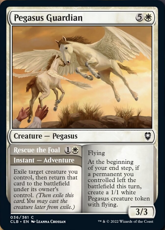 Pegasus Guardian // Rescue the Foal [Commander Legends: Battle for Baldur's Gate] | I Want That Stuff Brandon