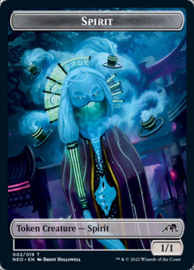 Spirit (002) // Treasure Double-Sided Token [Kamigawa: Neon Dynasty Tokens] | I Want That Stuff Brandon