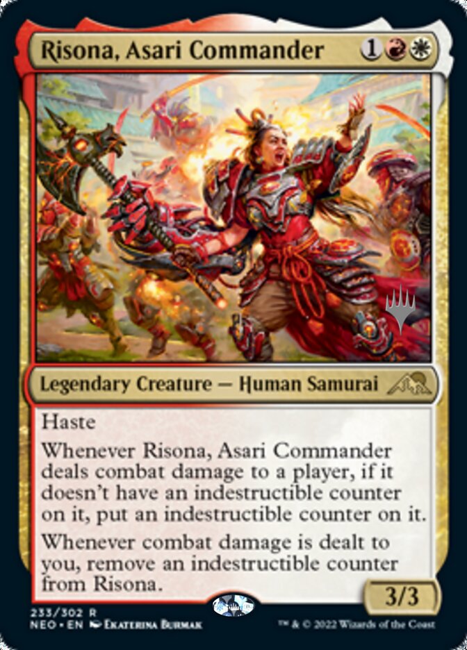 Risona, Asari Commander (Promo Pack) [Kamigawa: Neon Dynasty Promos] | I Want That Stuff Brandon