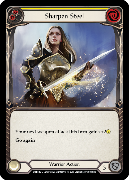 Sharpen Steel (Yellow) [WTR142-C] Alpha Print Rainbow Foil | I Want That Stuff Brandon