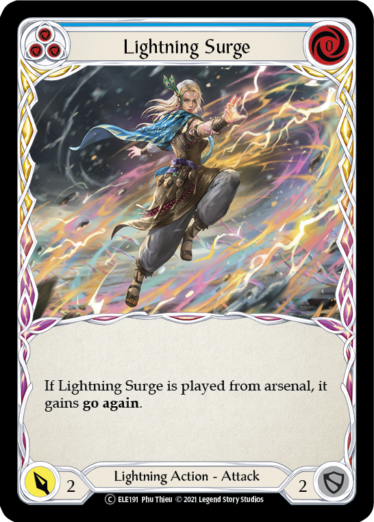 Lightning Surge (Blue) [U-ELE191] Unlimited Rainbow Foil | I Want That Stuff Brandon