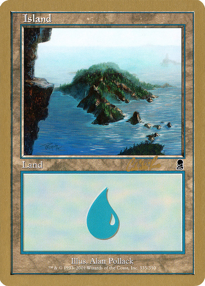 Island (cr335) (Carlos Romao) [World Championship Decks 2002] | I Want That Stuff Brandon