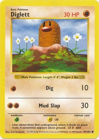 Diglett (47/102) [Base Set Shadowless Unlimited] | I Want That Stuff Brandon