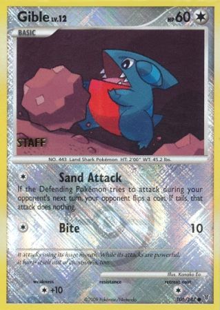 Gible (106/147) (Championship Promo Staff) [Platinum: Supreme Victors] | I Want That Stuff Brandon