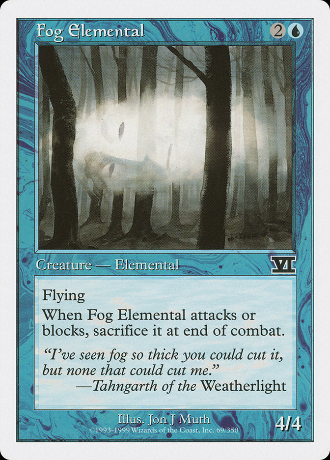 Fog Elemental [Classic Sixth Edition] | I Want That Stuff Brandon