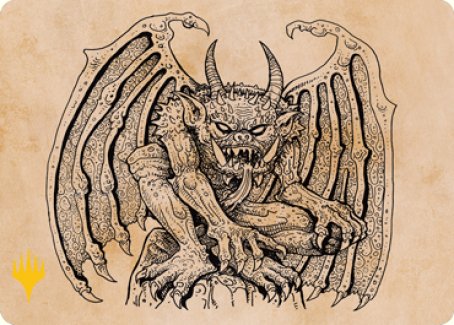 Cloister Gargoyle (Showcase) Art Card (Gold-Stamped Signature) [Dungeons & Dragons: Adventures in the Forgotten Realms Art Series] | I Want That Stuff Brandon