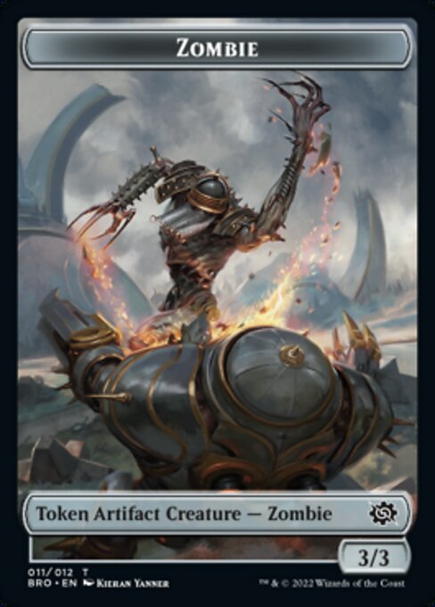 Powerstone // Zombie Double-Sided Token [The Brothers' War Tokens] | I Want That Stuff Brandon