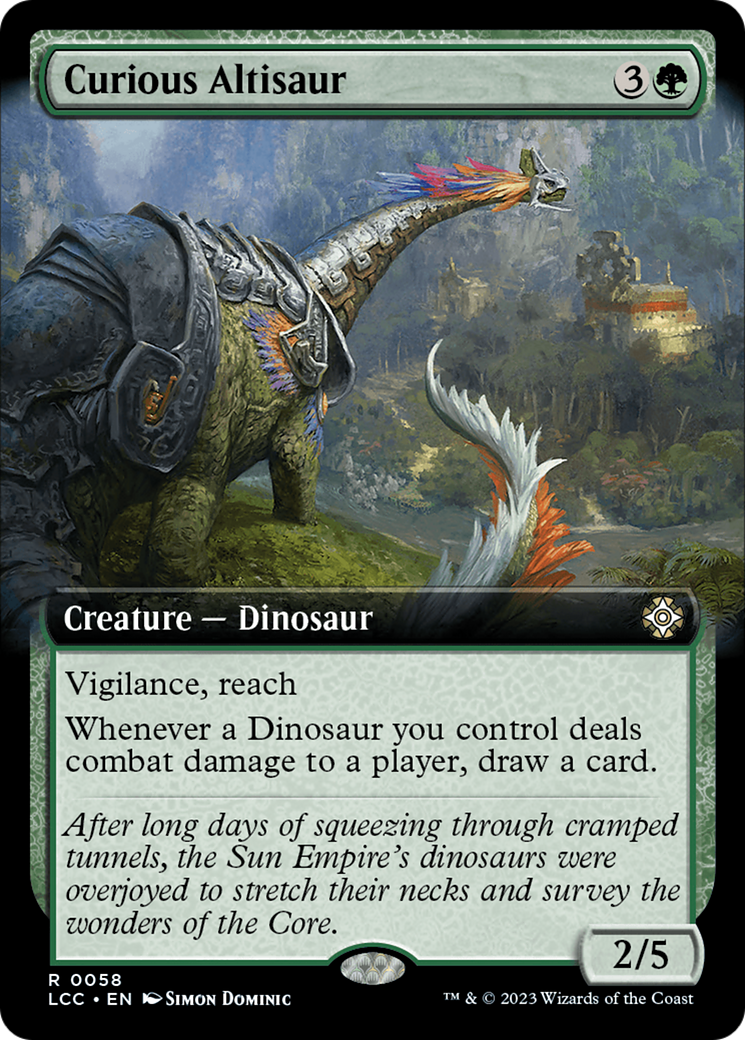 Curious Altisaur (Extended Art) [The Lost Caverns of Ixalan Commander] | I Want That Stuff Brandon
