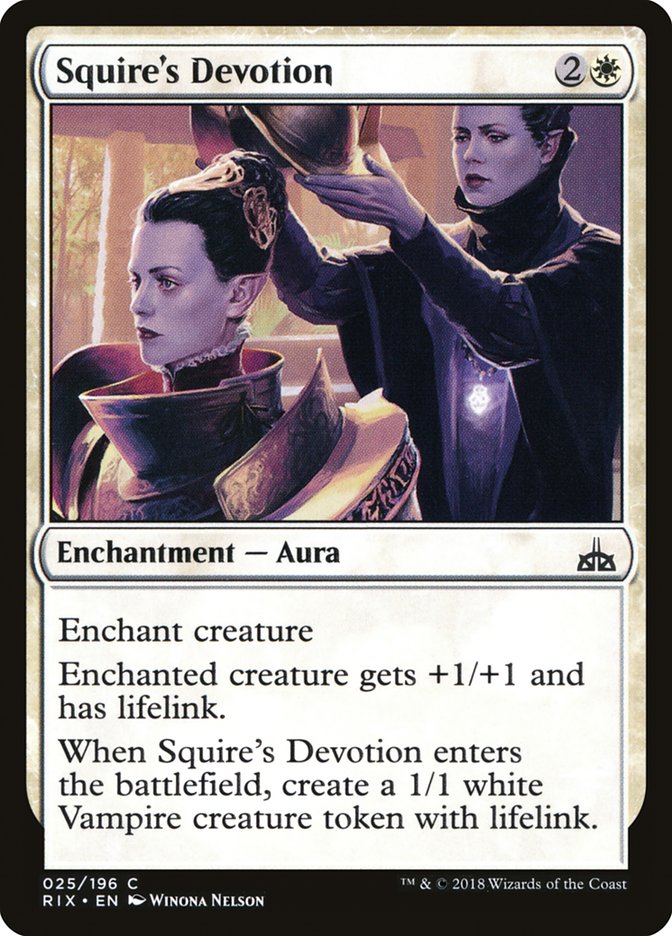 Squire's Devotion [Rivals of Ixalan] | I Want That Stuff Brandon