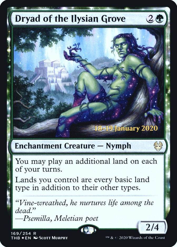 Dryad of the Ilysian Grove [Theros Beyond Death Prerelease Promos] | I Want That Stuff Brandon