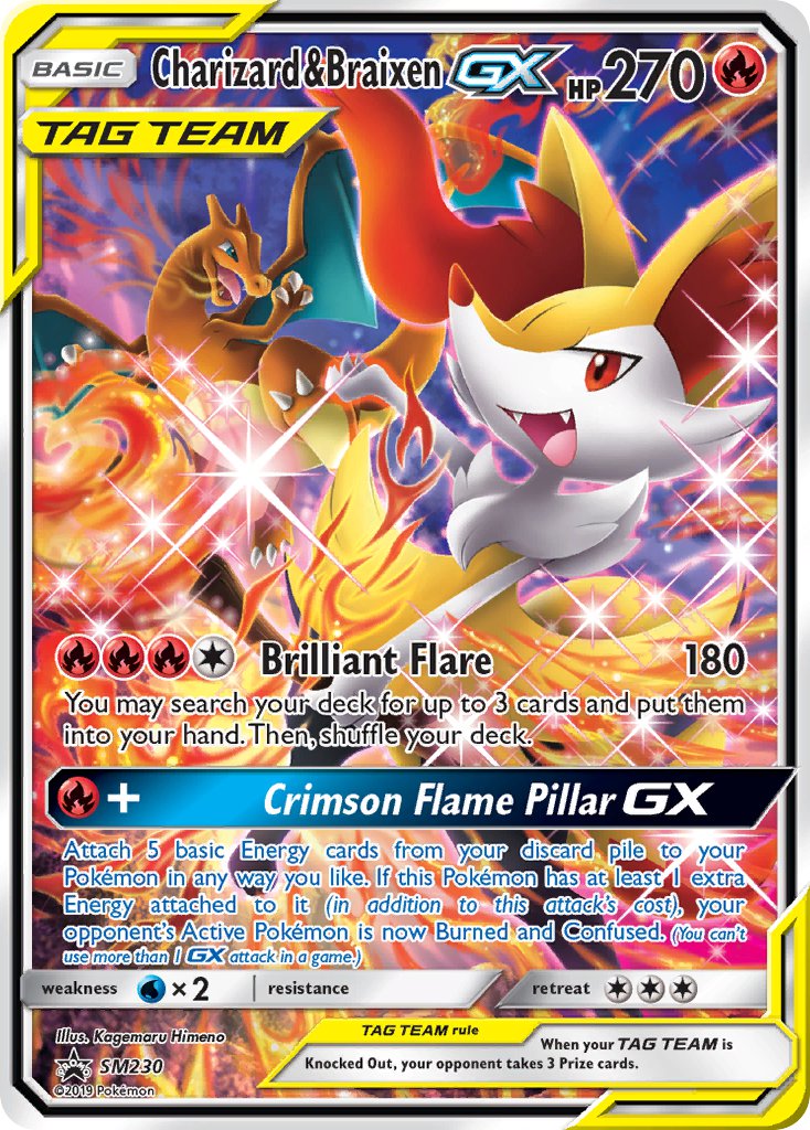 Charizard & Braixen GX (SM230) [Sun & Moon: Black Star Promos] | I Want That Stuff Brandon