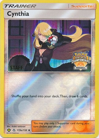 Cynthia (119a/156) (Regional Championship Promo Staff) [Sun & Moon: Ultra Prism] | I Want That Stuff Brandon