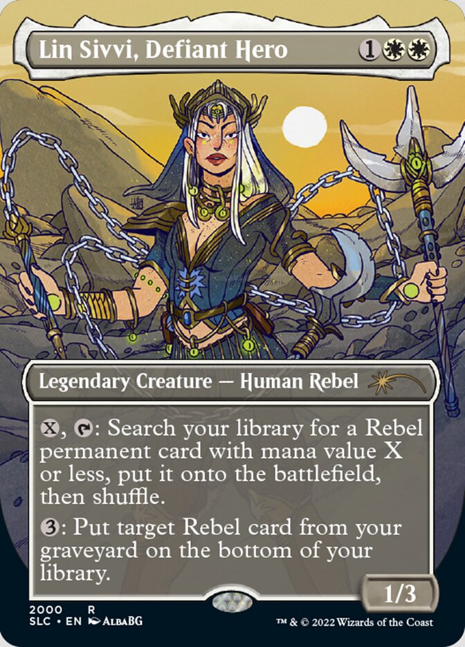 Lin Sivvi, Defiant Hero (Borderless) [Secret Lair 30th Anniversary Countdown Kit] | I Want That Stuff Brandon