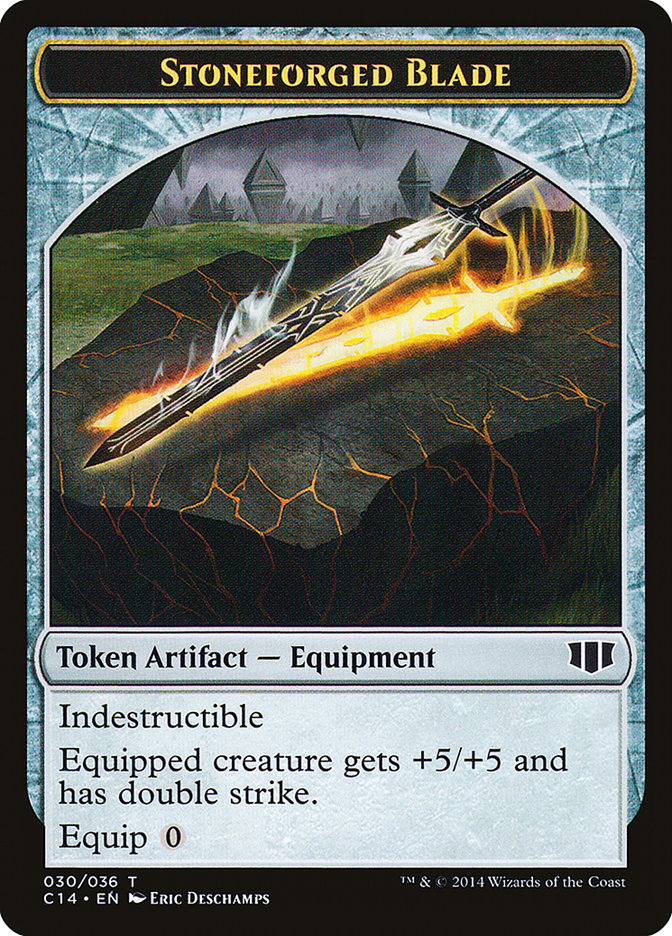 Stoneforged Blade // Germ Double-Sided Token [Commander 2014 Tokens] | I Want That Stuff Brandon