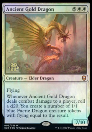 Ancient Gold Dragon [Commander Legends: Battle for Baldur's Gate Prerelease Promos] | I Want That Stuff Brandon