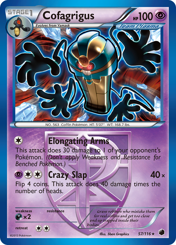 Cofagrigus (57/116) [Black & White: Plasma Freeze] | I Want That Stuff Brandon