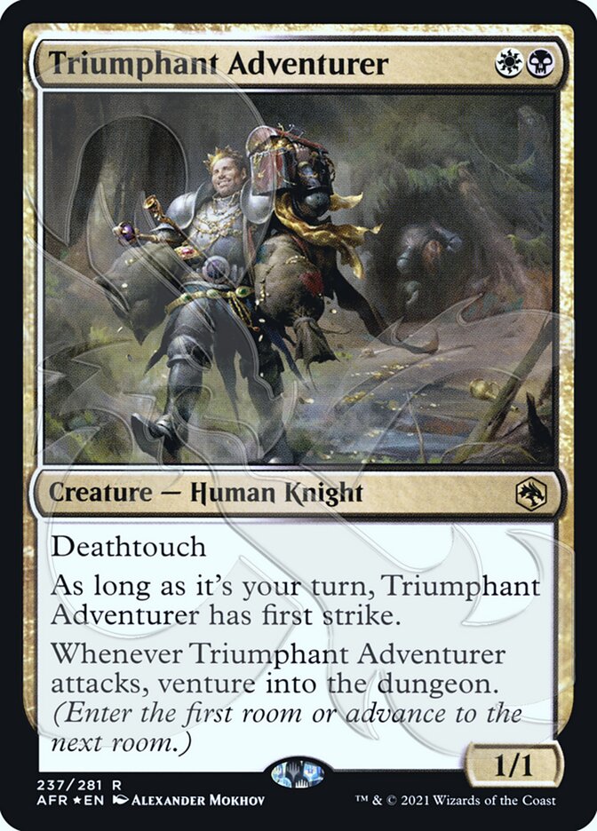 Triumphant Adventurer (Ampersand Promo) [Dungeons & Dragons: Adventures in the Forgotten Realms Promos] | I Want That Stuff Brandon